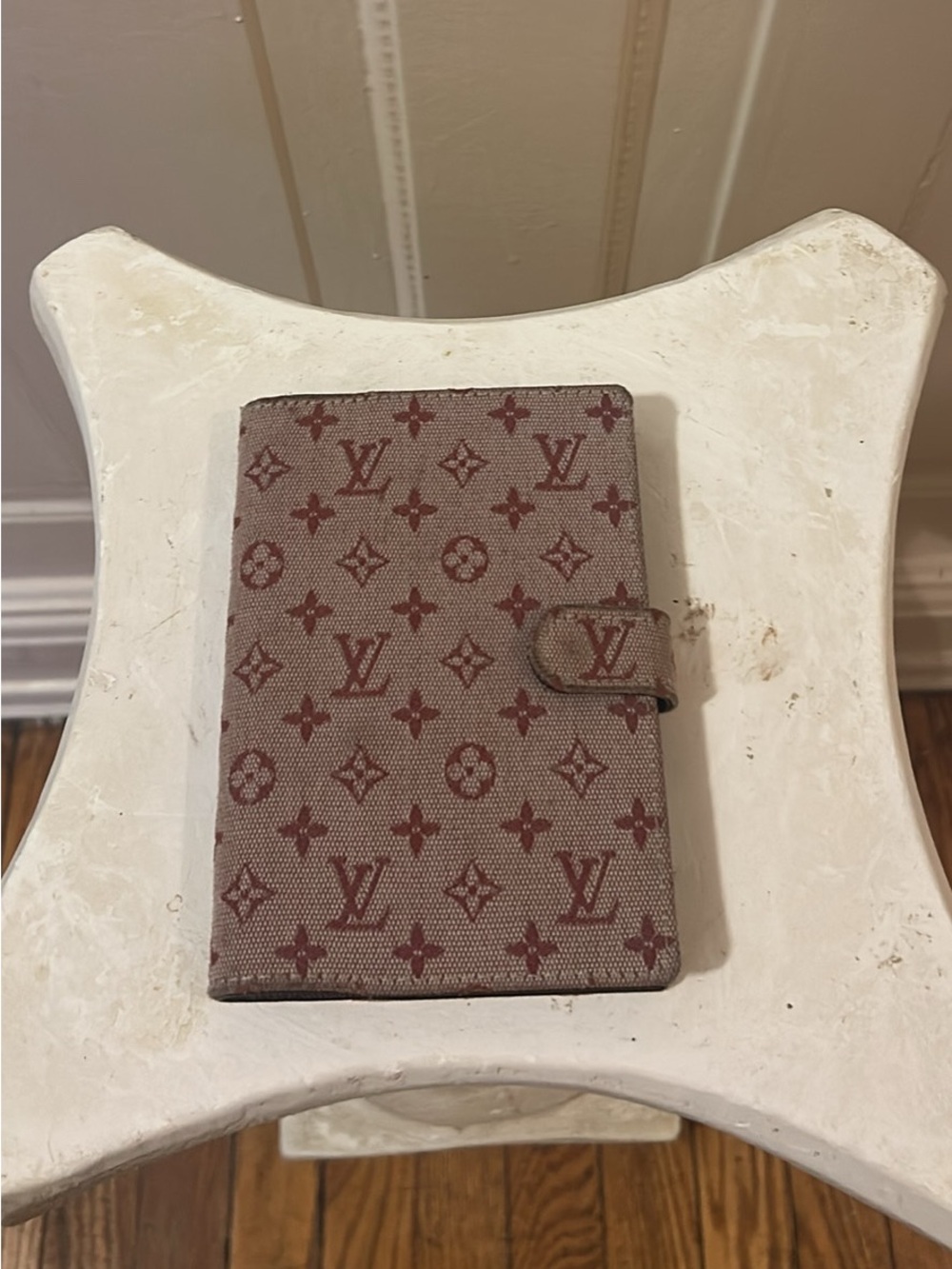 Louis Vuitton Monogram Mini Lin Agenda PM Planner Cover & Address Book in Cerise
